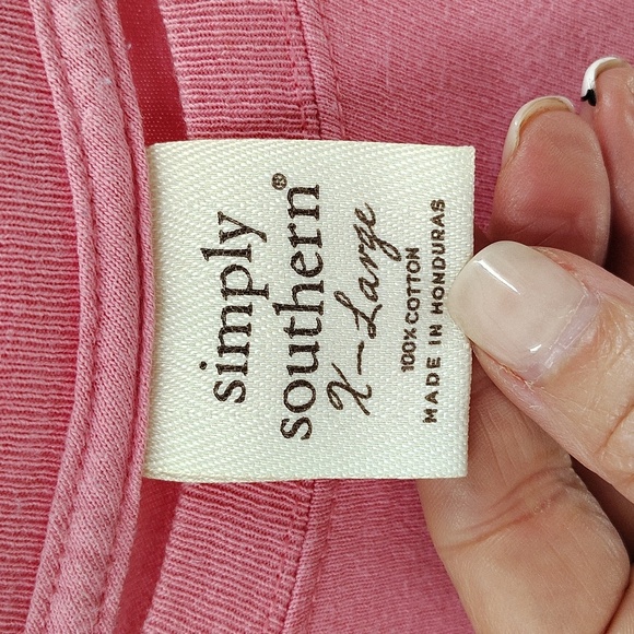 Simply Southern Collection Choose To Shine Pink Cow Sunflower Graphic Tee XL - Picture 5 of 8